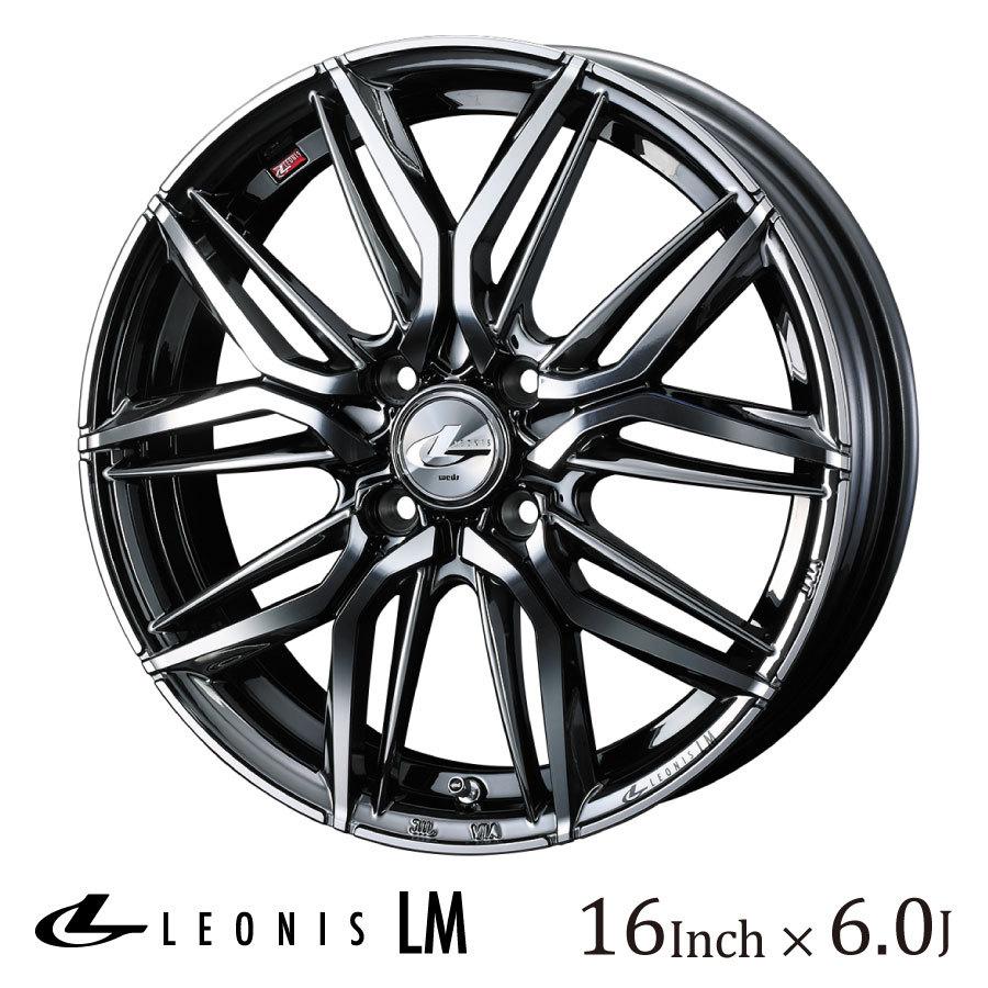 ミニクーパー　ホイール　weds 16 ×6J WEDS ウェッズ レオニス LM 16インチ 6J カラー:BMCMC ブラックメタル