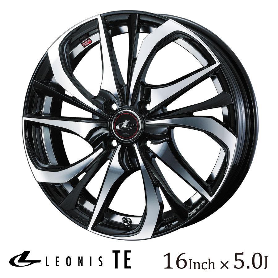 軽、コンパクトのドレスアップ！ウェッズWEDS レオニスLEONIS ブラックマイカホイール　16インチ5J PCD100×4穴 タイヤ165/45R16 です。 WEDS（ウェッズ） 4本セット LEONIS レオニス MX 16インチ リム幅5.0J