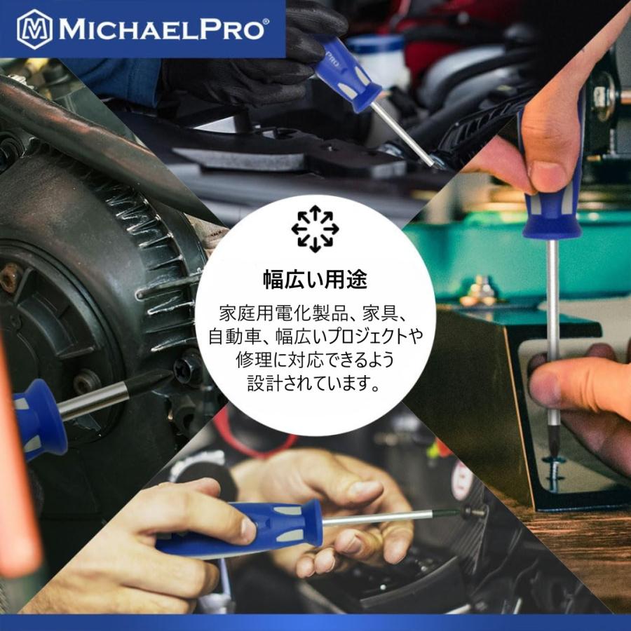 マグネット SAEドライバーセット(10本組) 工具 整備用品 メンテナンス 修理 DIY 自動車 軽自動車 大型車 MP002035 マイケルプロ MichaelPro |  | 05