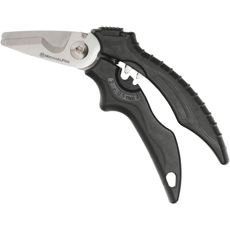 ケーブルクランピングターミナル付電気工はさみ(7インチアングルタイプ） 工具 整備用品 メンテナンス 修理 DIY 自動車 MP010033 マイケルプロ MichaelPro | 