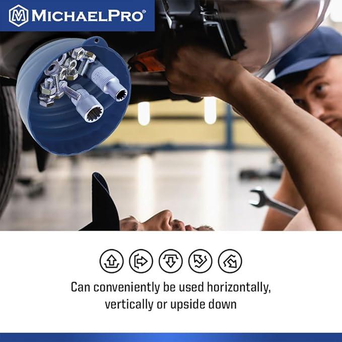 6インチ マグネットカップトレイ ナット ネジ ボルト等 小型工具に最適なパーツトレイ 強力マグネット付き マイケルプロ MichaelPro MPC014044 工具 整備用品 |  | 03