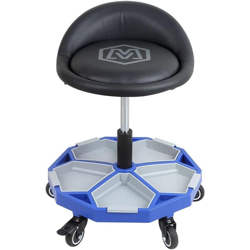 調節可能な空気圧ローリングメカニックスツール 耐荷重158kg 360°回転シート 高さ調節可能 取り外し可能 磁気ツールトレイ マイケルプロ MPC016005 MichaelPro | 
