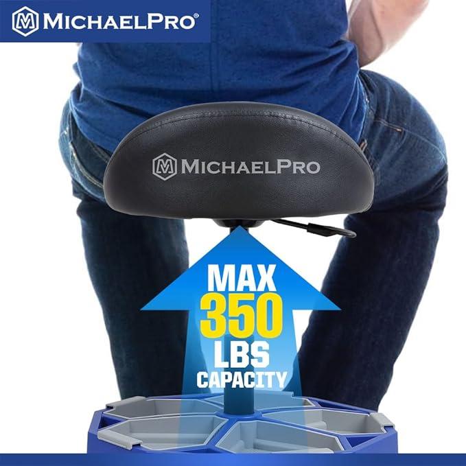 調節可能な空気圧ローリングメカニックスツール 耐荷重158kg 360°回転シート 高さ調節可能 取り外し可能 磁気ツールトレイ マイケルプロ MPC016005 MichaelPro |  | 02