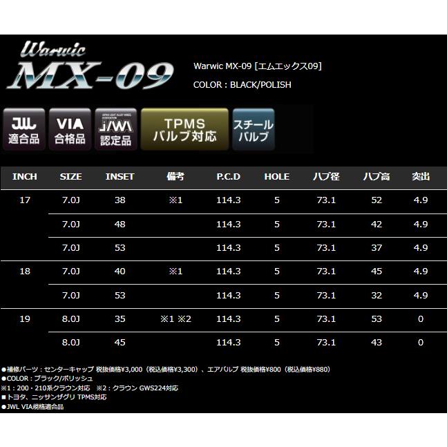 MONZA JAPAN（モンツァジャパン） ホイール Warwic MX-09 ワーウィック
