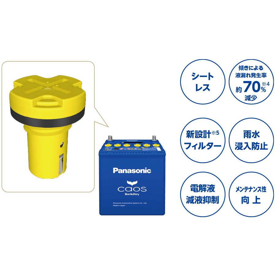 カオス 【安心サポート付】Panasonic caos Bule Battery N-80B24R/C8