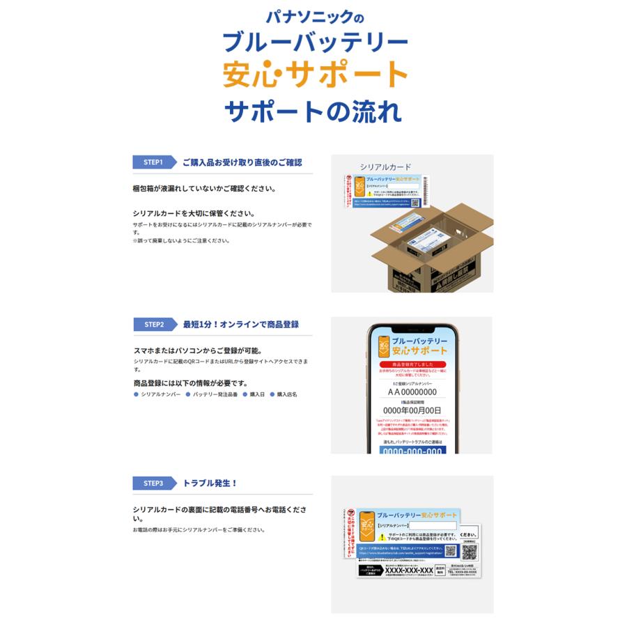 カオス 【安心サポート付】Panasonic ブルーバッテリー N-M65/A4