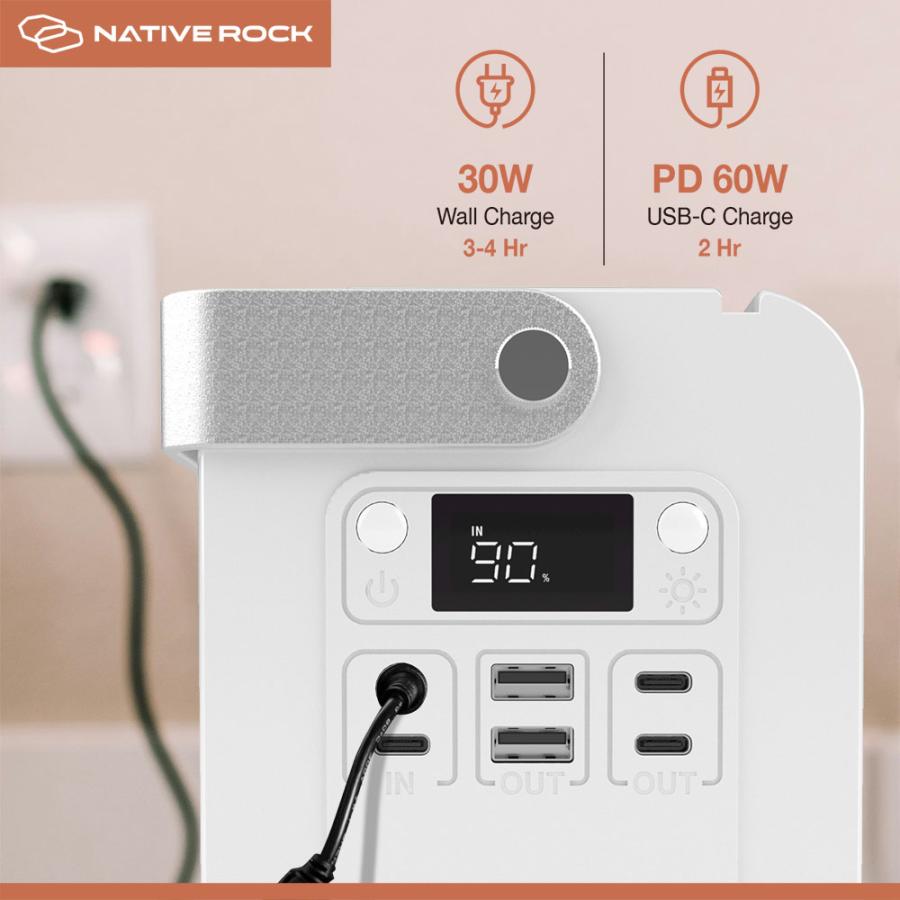 NativeRock ポータブル電源 NRP01 100W 6400mAh 高出力 ライト付き