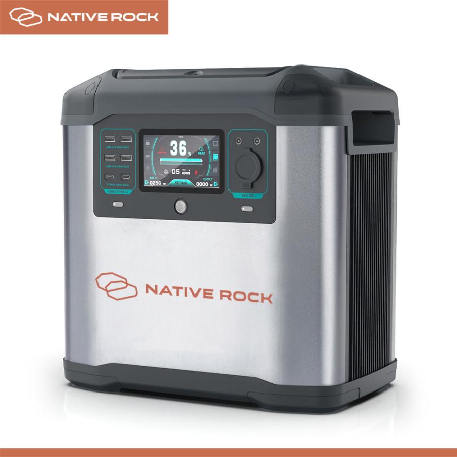 NativeRock ポータブル電源 NRP25 2200W 大容量 高出力 キャンプ サブ