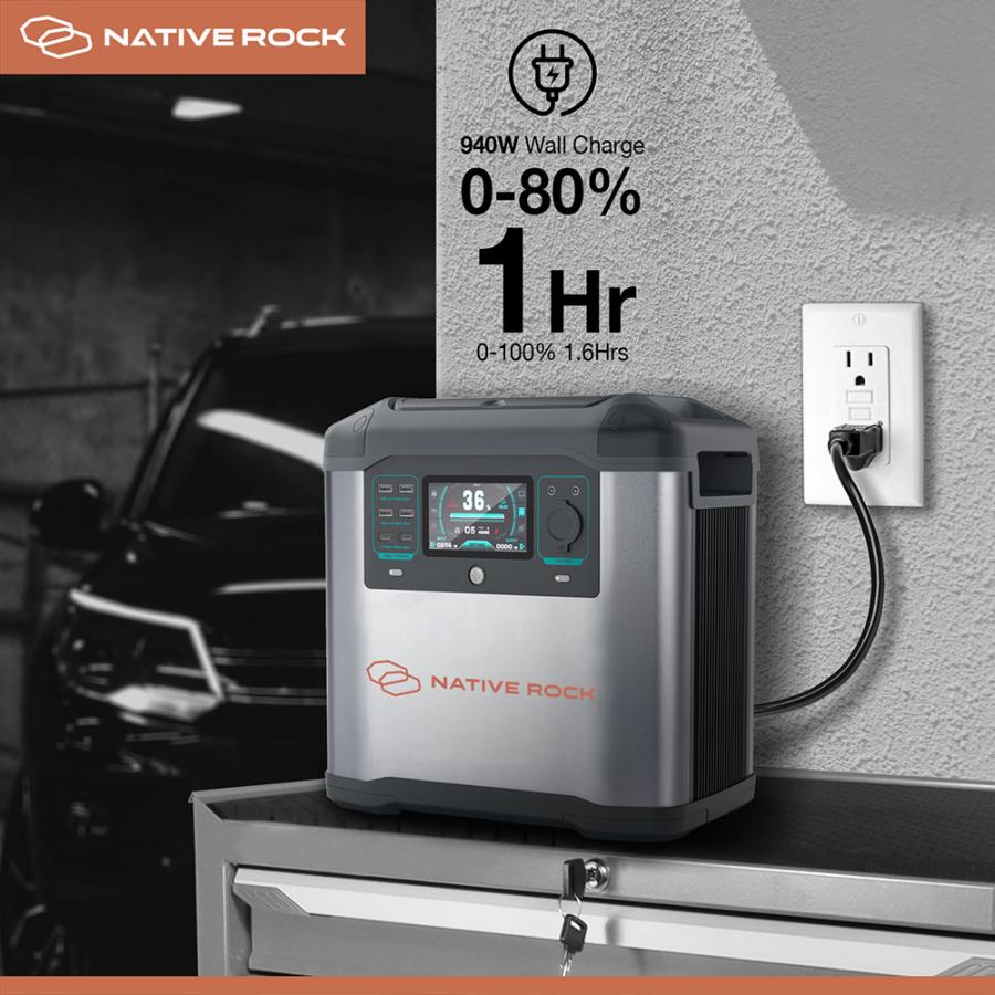NativeRock ポータブル電源 NRP25 2200W 大容量 高出力 キャンプ サブ