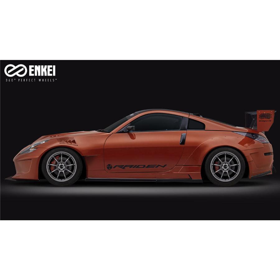 ENKEI - エンケイ PF09 銀輪 18in 9.5J 演戯生産ライン まっ黒いしろがね色