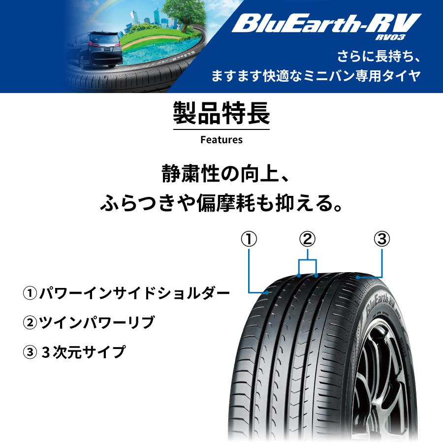 4本セット ヨコハマタイヤ ブルーアース RV RV03 R7210 205/60R16 92H 16インチ BluEarth-RV 低燃費 静粛性 耐摩耗性 高い操縦安定性 YOKOHAMA｜norauto｜02