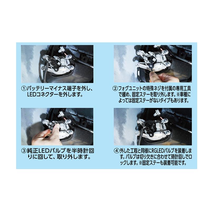 RG レーシングギア RGH-P901 純正LED交換用 LED フォグバルブ 【 L1B