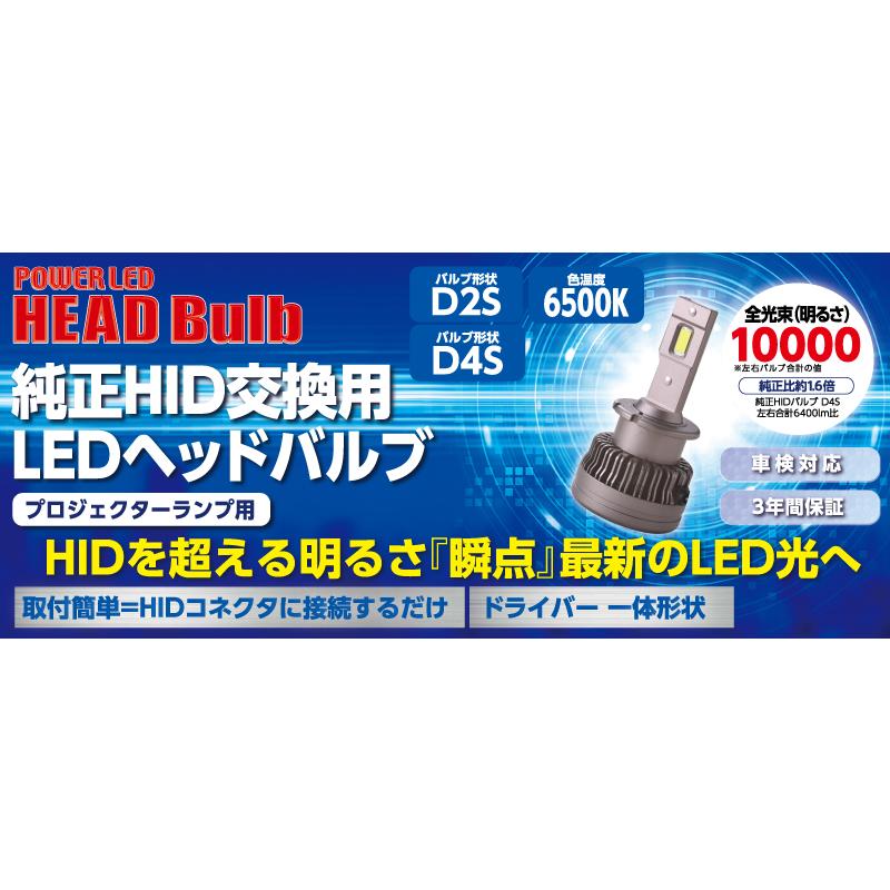 D4S型 LEDヘッドバルブ RGH-P911 6500K