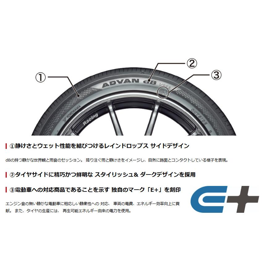 4本セット ヨコハマタイヤ  ADVAN dB V553 S0543 235/45R21 101V 21インチ コンフォートタイヤ アドバン YOKOHAMA TIRE クラウンスポーツRS/Z/Gの画像