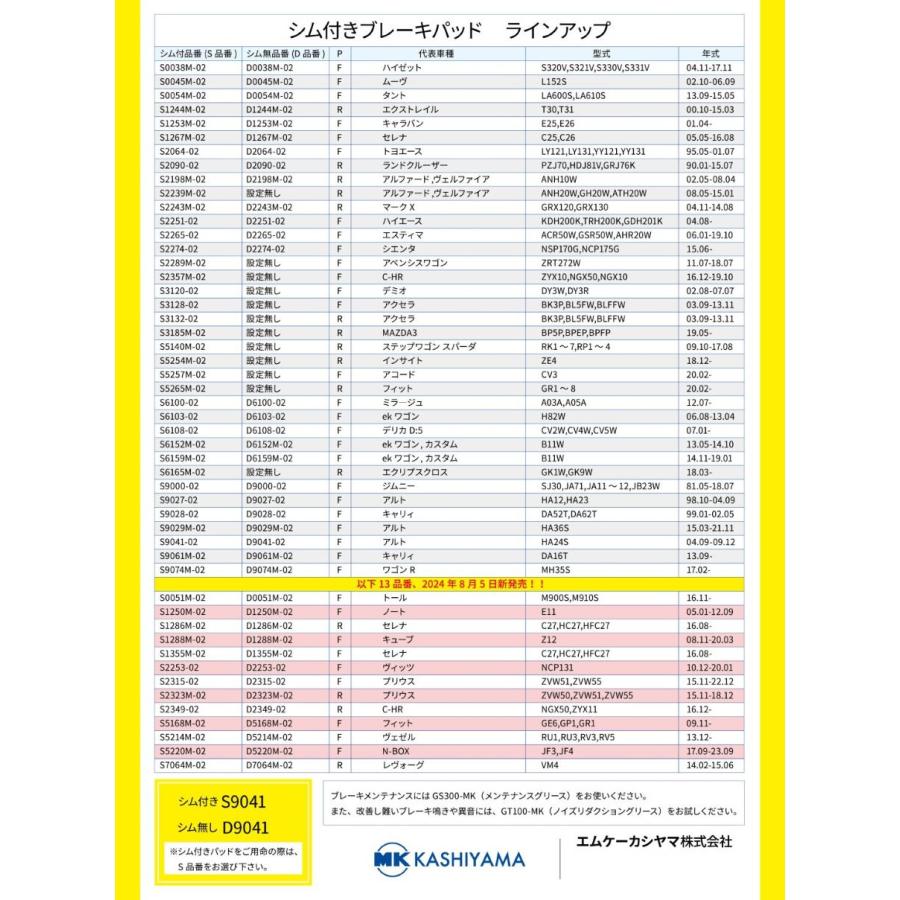 エムケーカシヤマ（MK KASHIYAMA） MKカシヤマ シム付き ブレーキ