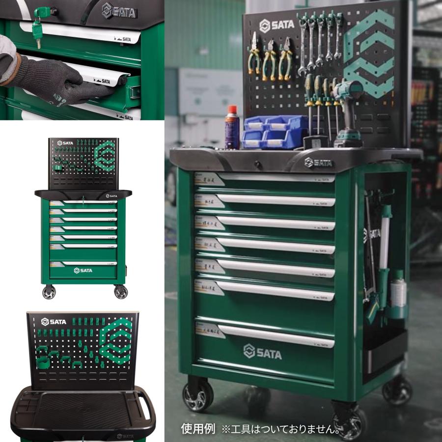 SC95107 7段ローラーキャビネット 引き出し ツールボックス 工具箱