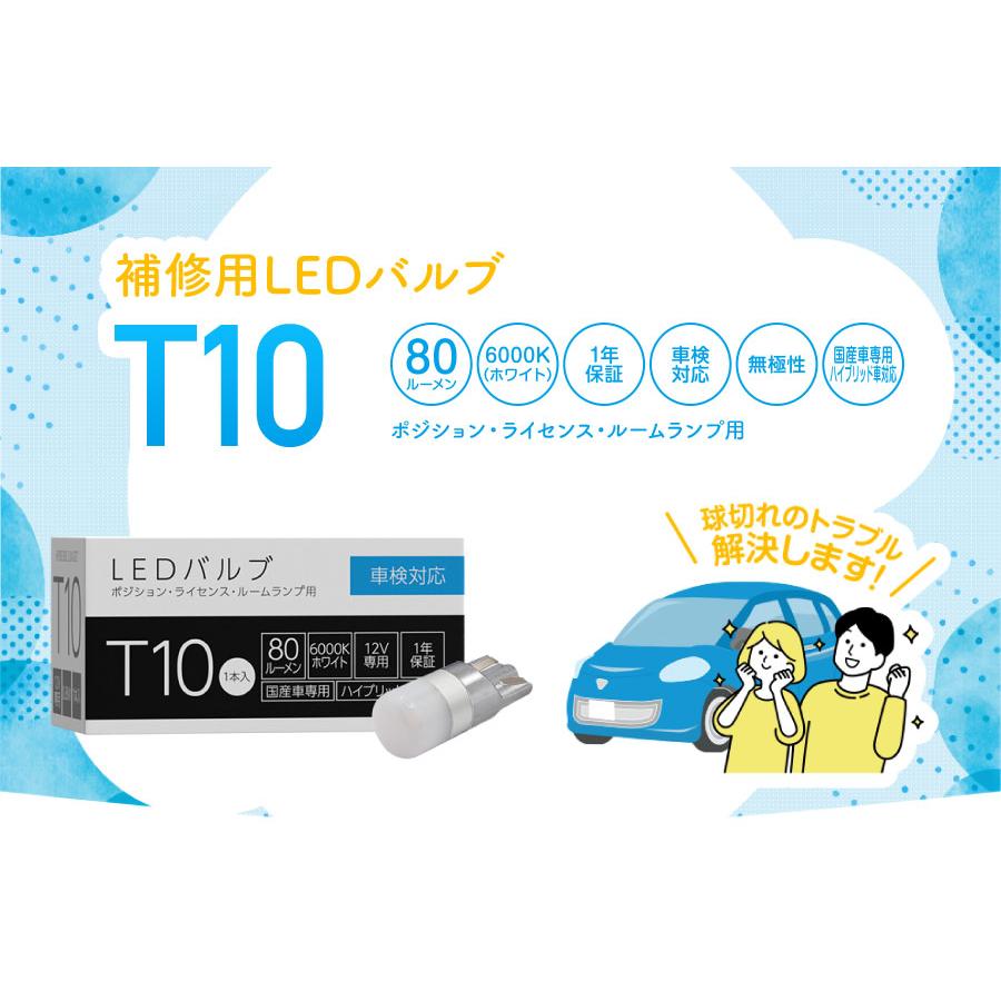 SPHERE LIGHT（スフィアライト） 10本セット 補修用LEDバルブ T10