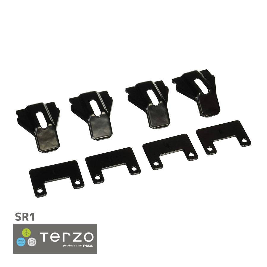 Terzo テルッツォ by PIAA ベースキャリア 車種別取付ホルダーセット 4個入 ダイレクトルーフレールタイプ ブラック エアロバー マツダ CX-5 CX-8 品番：SR1 | PIAA