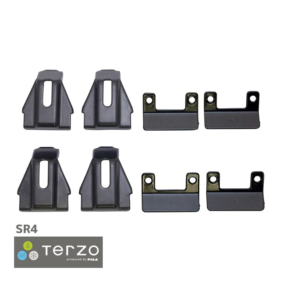 Terzo テルッツォ by PIAA ルーフキャリア ベースキャリア 車種別取付ホルダーセット 4個入 ダイレクトルーフレールタイプ ブラック エアロバー用 | PIAA