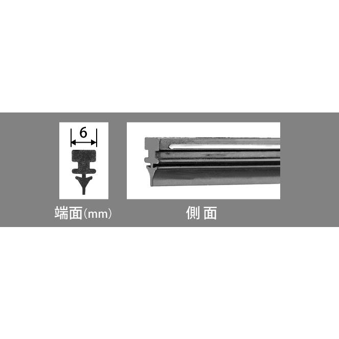 NWB グラファイトワイパー替えゴム 300mm TN30GK 10本入り 端面6mm