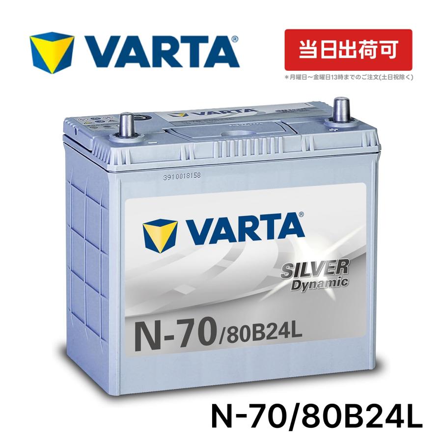 VARTA シルバーダイナミック N-70/80B24L 国産車用 バッテリー | 46Ah