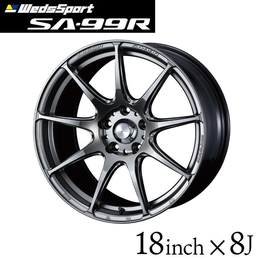 ウェッズスポーツ SA-99R 18インチ 8J インセット42 5穴 PCD114.3