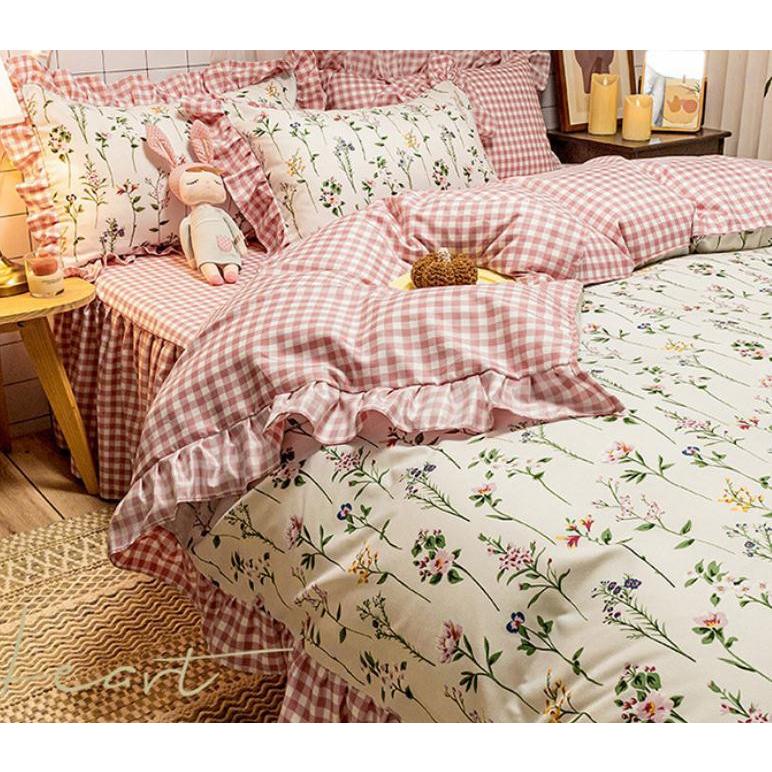 掛け布団カバー ベットカバー 敷き布団カバー 綿生地 高級洋風花柄 布団カバー シングル セミダブル ダブル クイーン t143