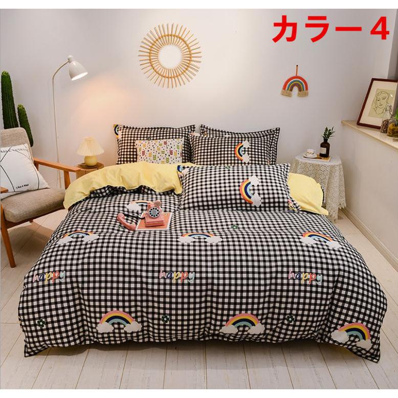 掛け布団カバー ベットカバー 敷き布団カバー 綿生地 高級洋風花柄 布団カバー シングル セミダブル ダブル クイーン t2