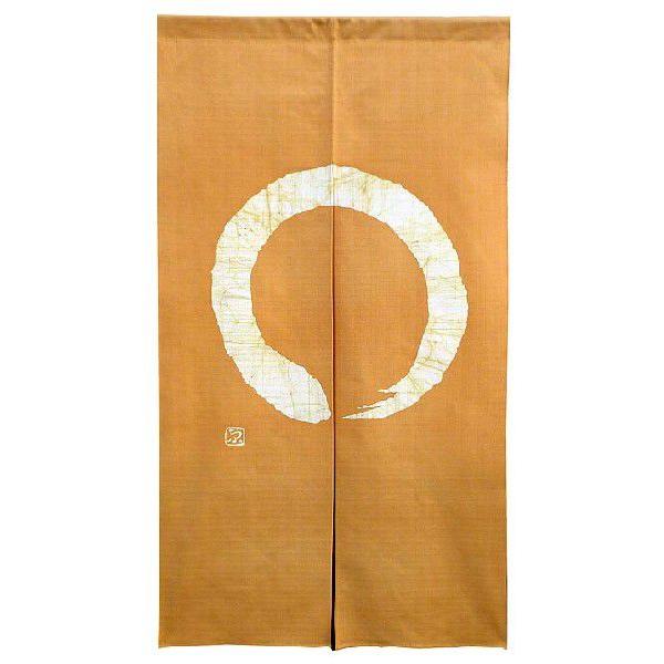 本ろうけつ染　円のれん　カラシ