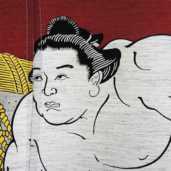 横綱 土俵入 図 のれん 暖簾 相撲 和風 インテリア Amazon.co.jp