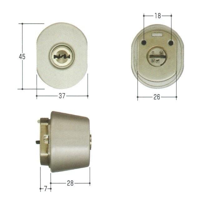 美和ロック 新日軽 A8DL1346ST エアパス6型 MIWA URシリンダーセット