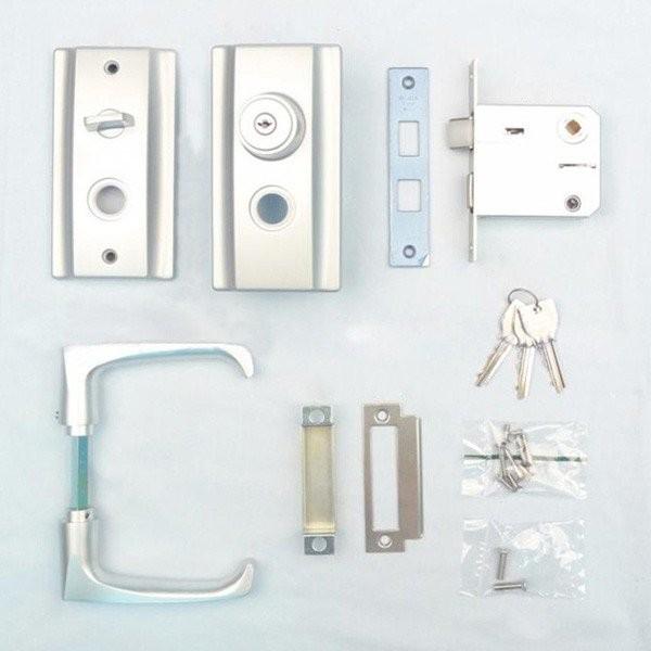 美和ロック MIWA HL20-1型 レバーハンドル錠セット アルミシルバー色