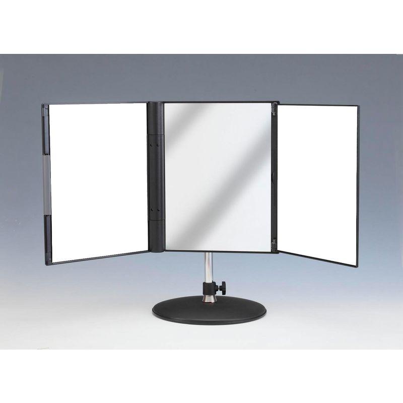 ブランド 新型 スリーウェイミラースタンドミラー三面鏡(黒) 【2047343453】(11625円)