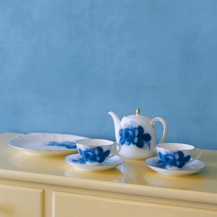 大倉陶園 ブルーローズ (8211)ティーポット ( ギフトボックス入り  