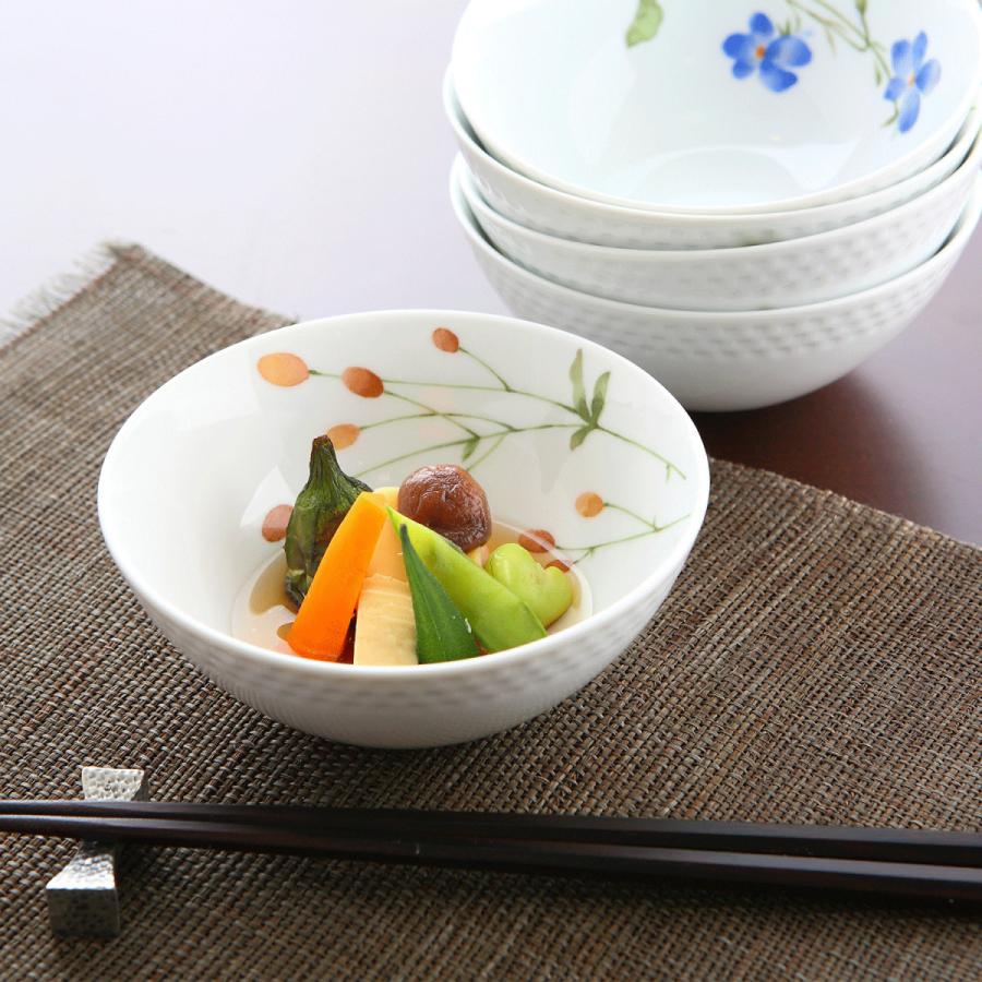 ノリタケ あづまの路 14cmボウルセット(5個)(絵変り) ( 電子レンジ対応