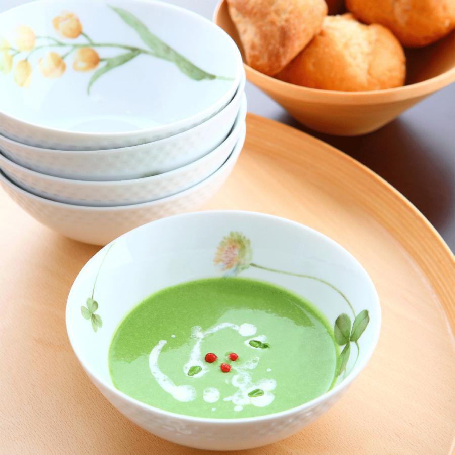 ノリタケ あづまの路 14cmボウルセット(5個)(絵変り) ( 電子レンジ対応