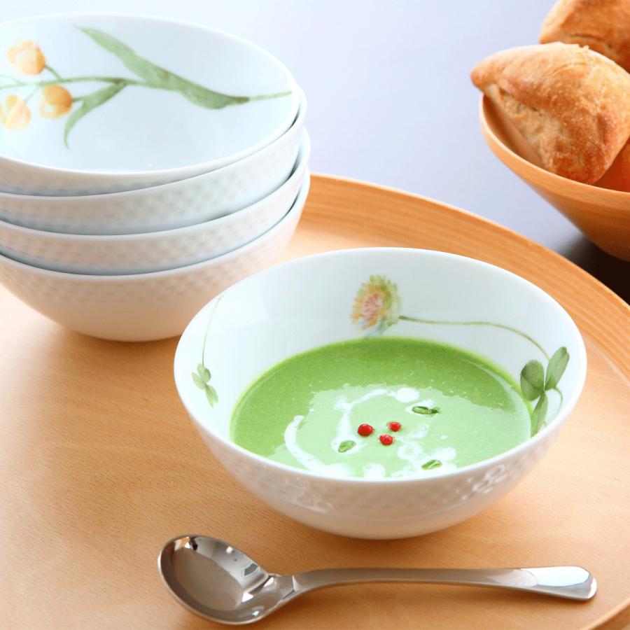 ノリタケ あづまの路 14cmボウルセット(5個)(絵変り) ( 電子レンジ対応