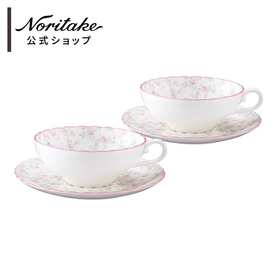 ノリタケ キューティーローズ ティーカップ＆ソーサーペア ( 電子