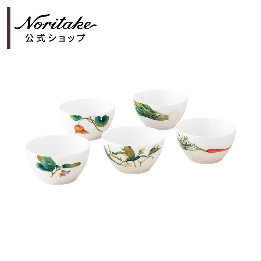 ノリタケ 京香旬彩 11cmボウルセット(絵変り5個) ( 電子レンジ対応 食