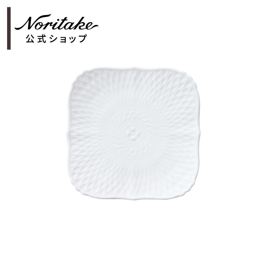 ノリタケ シェール ブラン 15cmスクエアプレート ( 電子レンジ対応 食