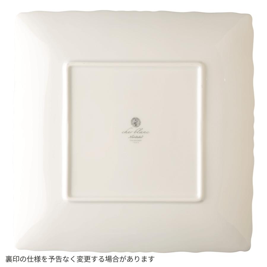 ノリタケ シェール ブラン 27cmスクエアプレート ( 電子レンジ対応 食