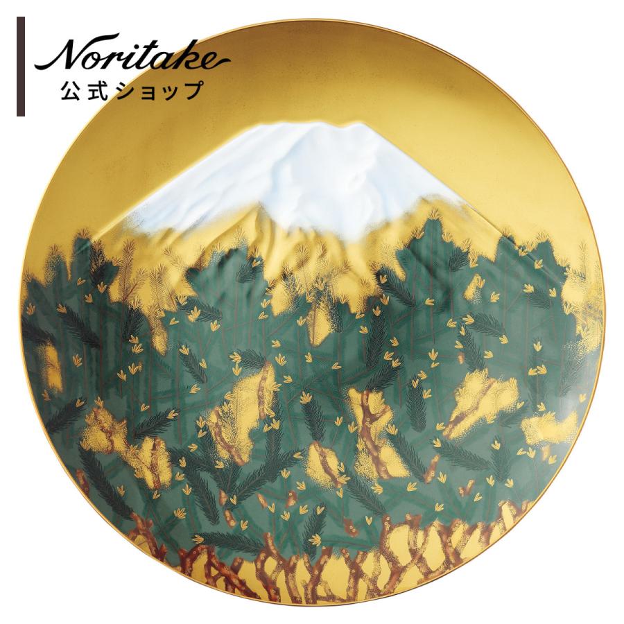 ノリタケ 富士山 36cm額皿 悠久の富士 ( ギフトボックス入り(皿立て付