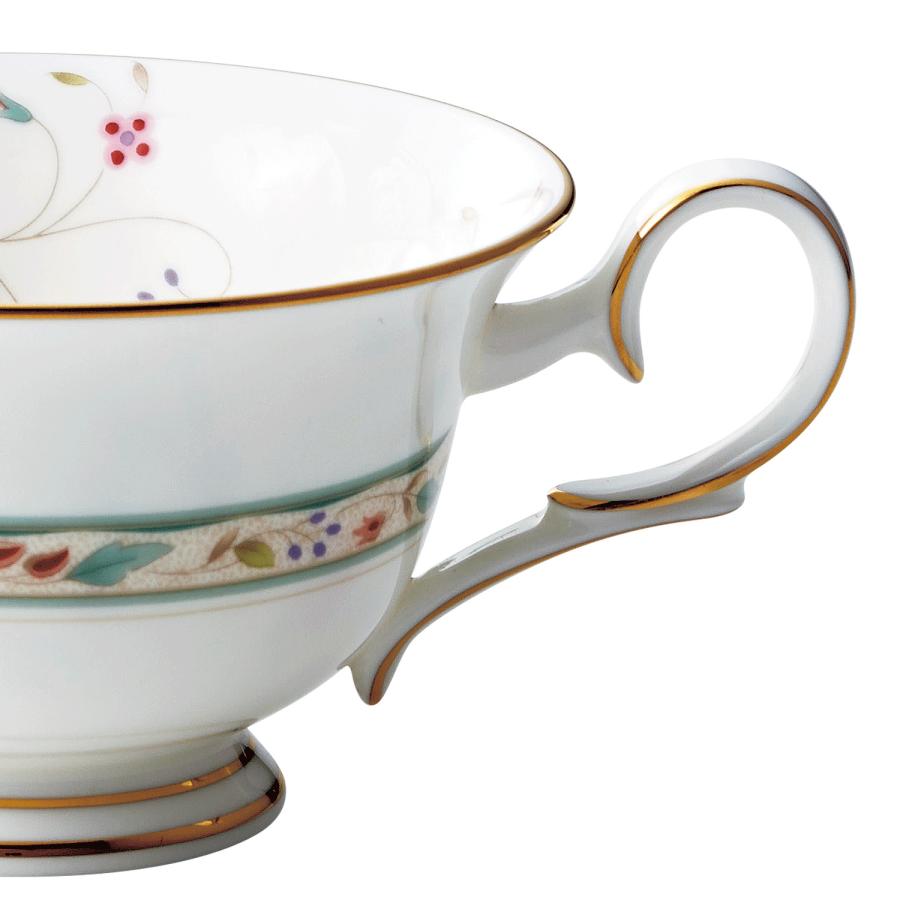 ノリタケ 花更紗 カップ＆ソーサーペア(色変り) ( ギフトボックス入り ティーカップ コーヒーカップ 青 ピンク ティーカップ おしゃれ ブランドの画像