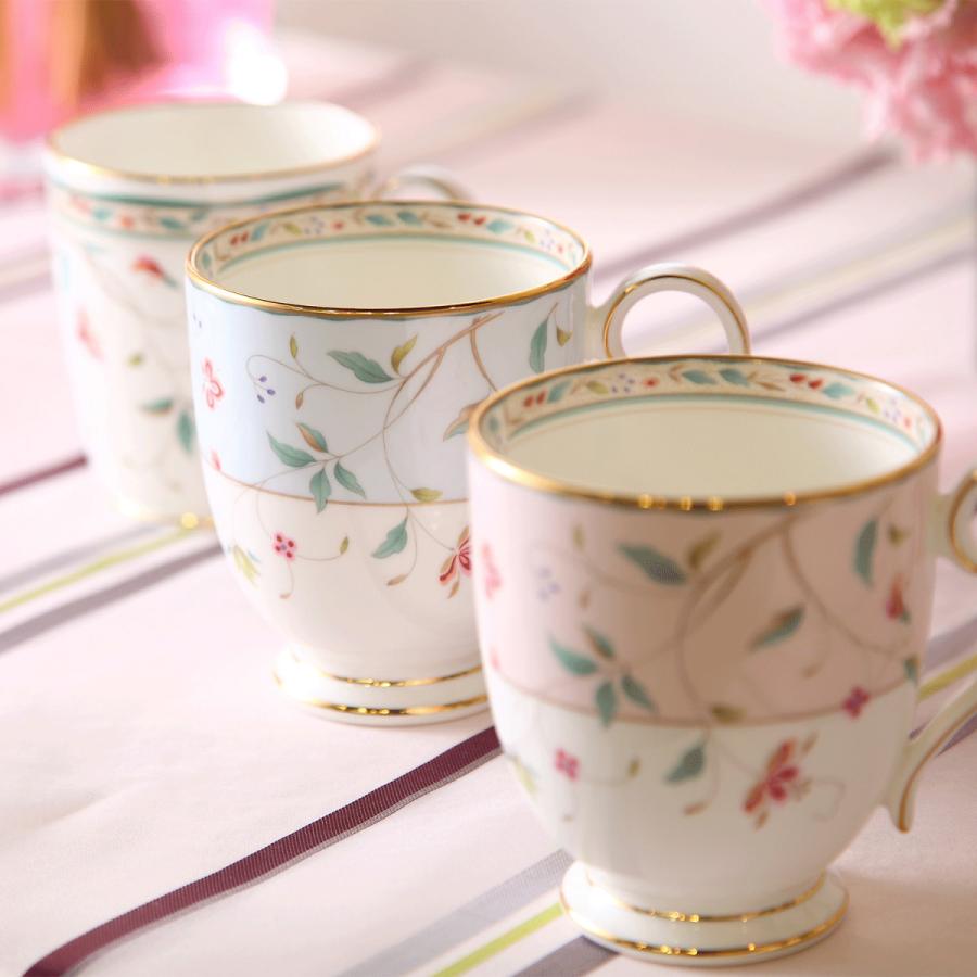 ノリタケ 花更紗 マグカップ(ブルー) ( ギフトボックス入り 青