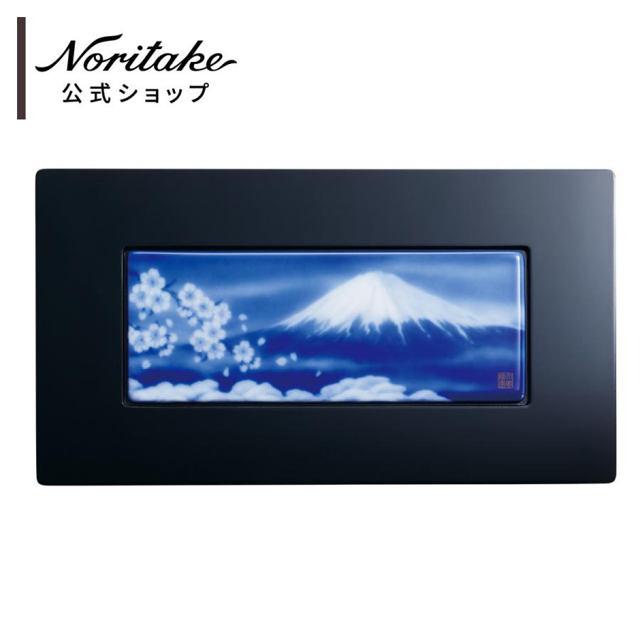 【新品・未使用】富士山の陶額・置物 大倉陶園 陶額 “桜と富士” ( ギフトボックス入り おしゃれ ブランド