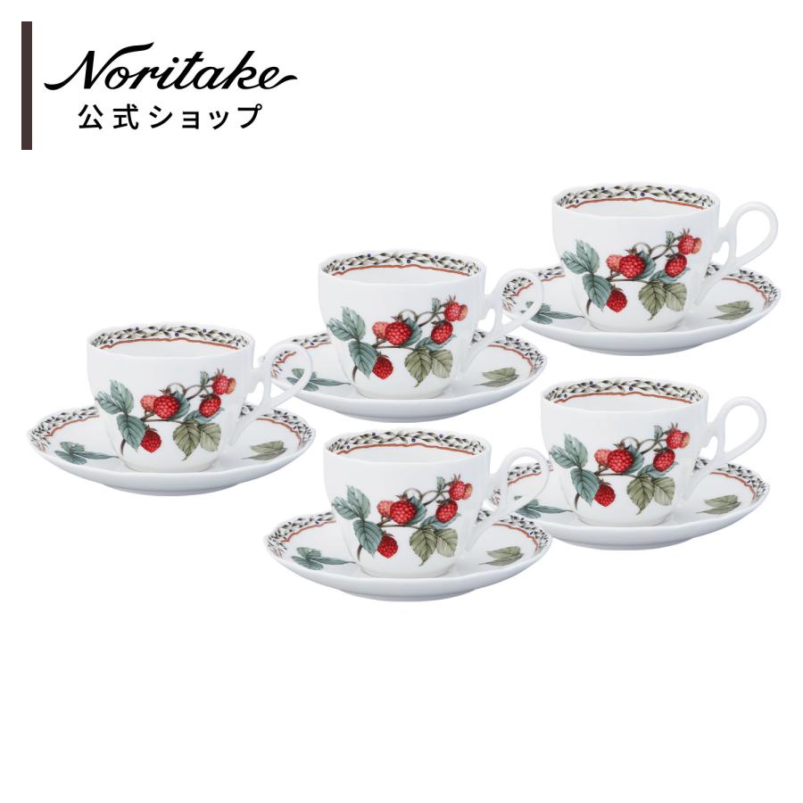 ノリタケ オーチャードガーデン カップ＆ソーサー(5客) ( 電子レンジ