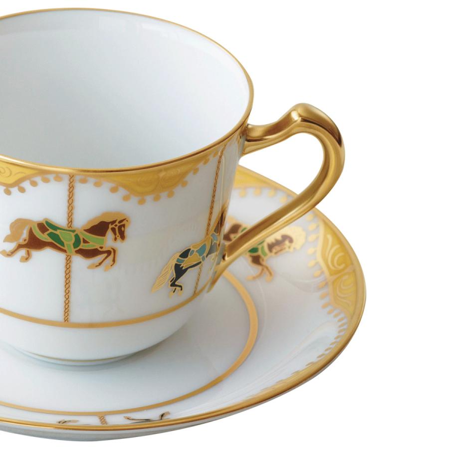 大倉陶園 うまくゆく 回転木馬 マグカップ(ブルー) ( ギフトボックス