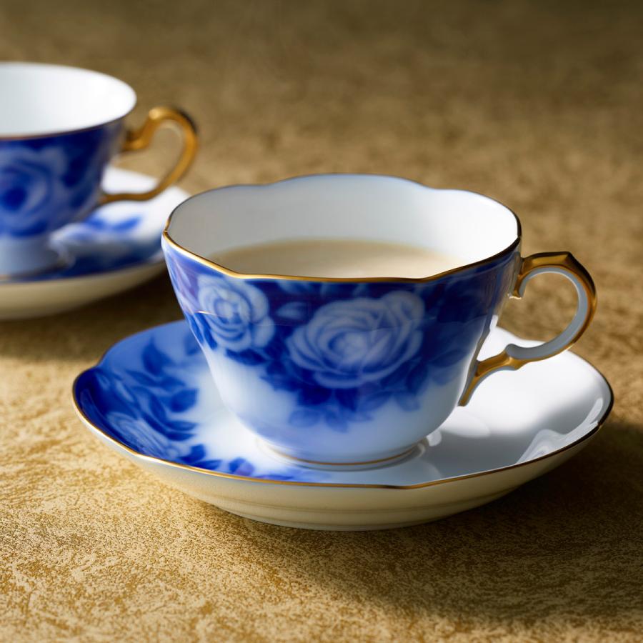 大倉陶園 ローズカップコレクション ティー・コーヒー碗皿(庚申薔薇