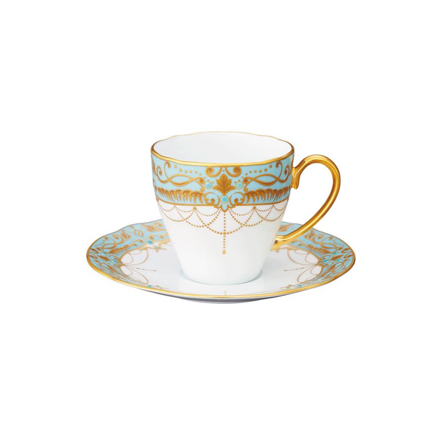 ノリタケ オマージュ コレクション コーヒーカップ＆ソーサー(藍白絵