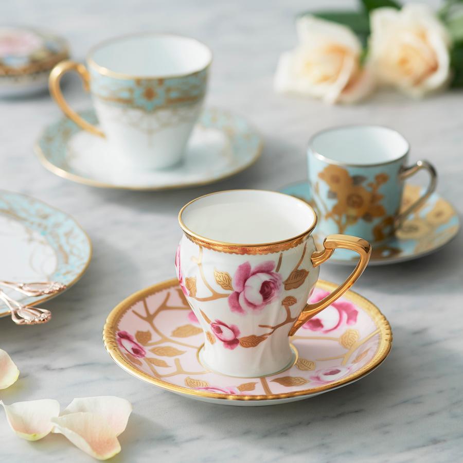 ノリタケ オマージュ コレクション コーヒーカップ＆ソーサー(藍白絵
